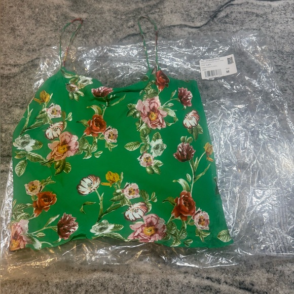 Alice + Olivia Harmon Drapey Slip Tank, Hampton Floral - Picture 8 of 14